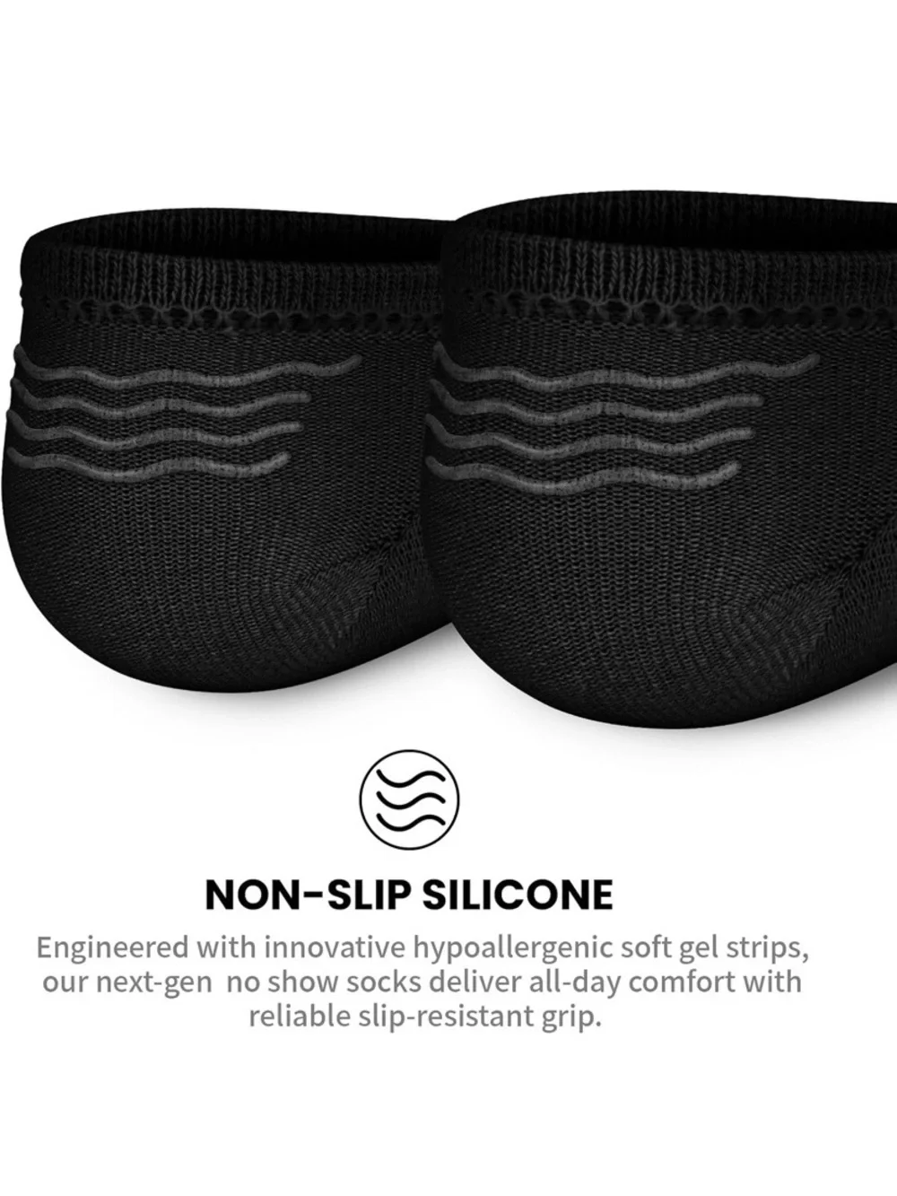 No-show, anti-slip socks, brand new- 3 Pack